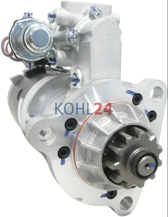 Anlasser Case Caterpillar Cummins Fiat-Allis Ford Komatsu Volvo Prestolite M125R3047SEP M128738 M128R3601SE M128R3638SE M128R3838SE 24 Volt 12,0 KW Getriebeversion