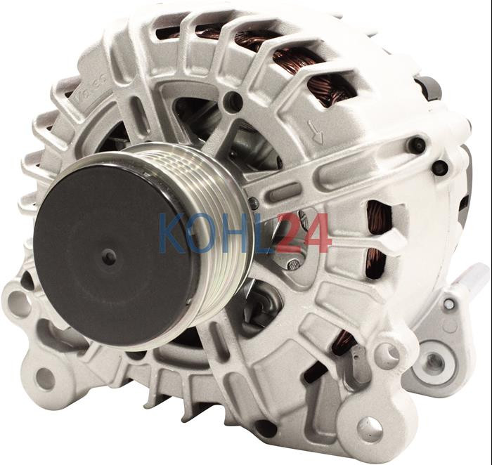Lichtmaschine Audi A3 TT Seat Exeo Skoda Superb VW Amarok California Caravelle Crafter Eos Golf V Multivan Passat 3.6 Transporter T5 Valeo TG14C023 TG14C034 TG14C050 TG14C068 TG14C102 14 Volt 140 Ampere Original Valeo