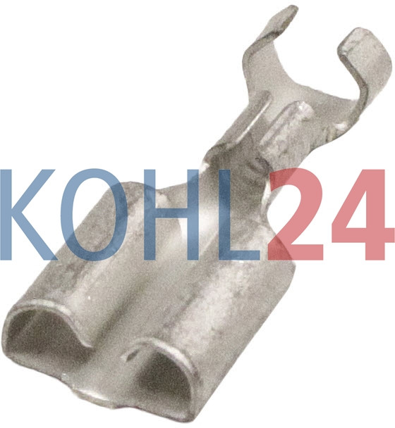 Flachsteckhülse 6.3 mm Leiterdimension 0.5-2 verzinnt