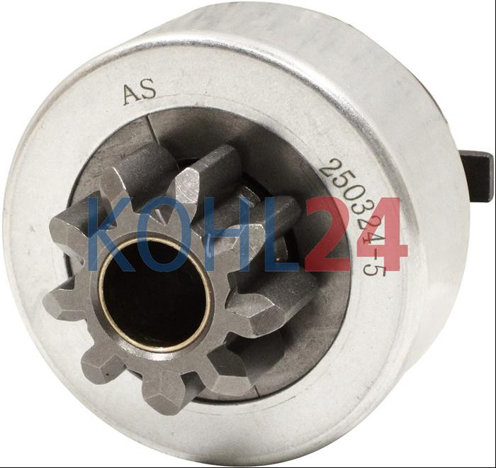 Ritzel für Anlasser Lucas 072139001010 Magneti Marelli 72139001 72363402 72397101 ZEN 1.01.0407.0 9 Zähne 6 Splines rechts