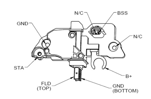 Regler für Lichtmaschinen der 0124425...-Serie Bosch 1986AE0122 
