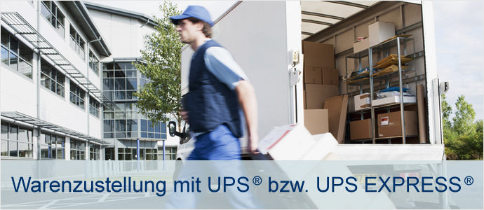 Warenzustellung mit UPS bzw. UPS EXPRESS