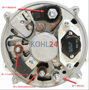 Lichtmaschine IBAK Bosch 0120468066 inkl. Freilaufriemenscheibe F-227820.12 28 Volt 100 Ampere Made in Germany - Bild 4