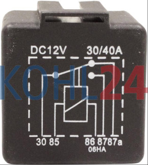 Relais 12 Volt 30 Ampere / 40 Ampere Bosch 0332015008 0332204101 0332204113 0332204151 Wehrle 20201000 20201000A
