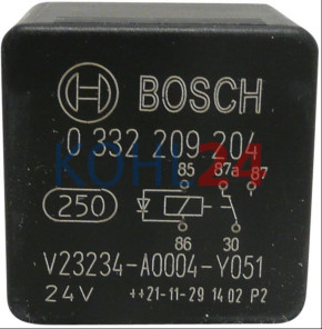 Relais 24 Volt 10 Ampere / 20 Ampere Bosch 0332204204 0332204212 0332204213 0332204214 0332209204 0986AH0612 0986AH0614 Wehrle 20401003 20401103