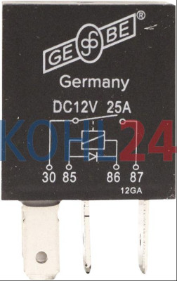 Relais 12 Volt 25 Ampere Harley Davidson 31511-01A Hyundai 95224-29700 Kawasaki AR4-012-A21S Renault 8200263342 H+B 75613191