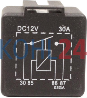 Relais 12 Volt 30 Ampere Herth+Buss 75613121 SWF 611000 Valeo 601063 601253 611000 Wehrle 20200000 20200100