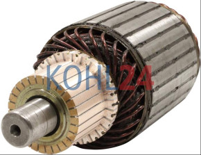 Anker für DC-Motor 11.212.878 11.216.503 AMJ4506 AMJ4706 MM279 Iskra Letrika 16.361.431 Mahle MMX556 24 Volt 2,0 KW Reparatur Made in Germany